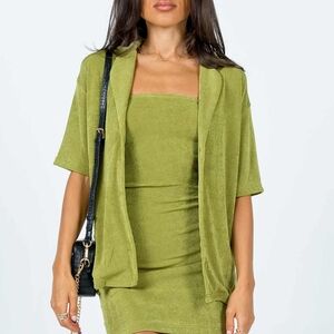 Princess Polly, Misha Cardigan Top Green, Size 2, Small